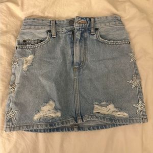 Skirt with rhinestone stars